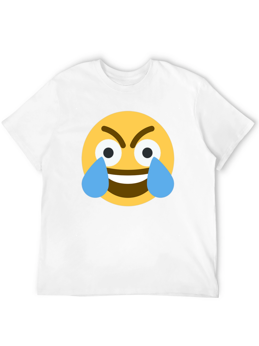 Angry Crying Emoji Black T-Shirt