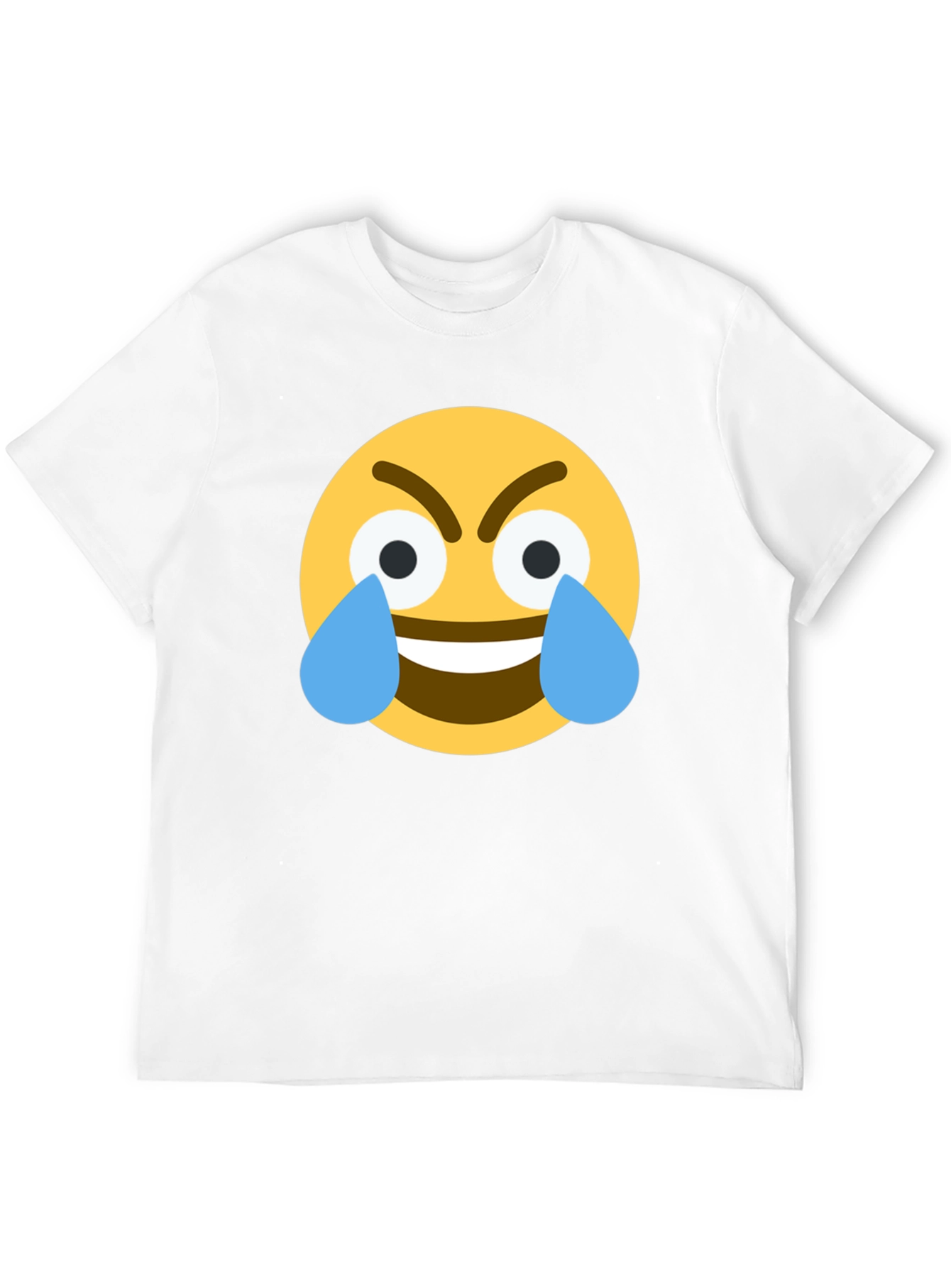 Angry Crying Emoji Black T-Shirt