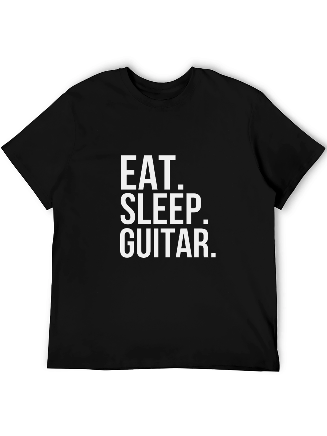 Eat Sleep Guitar Black T-Shirt - Musician Tee