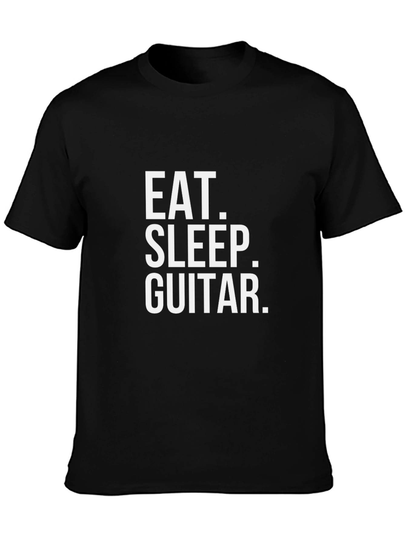 Eat Sleep Guitar Black T-Shirt - Musician Tee