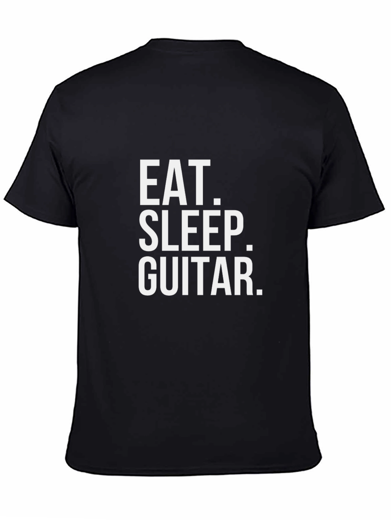 Eat Sleep Guitar Black T-Shirt - Musician Tee
