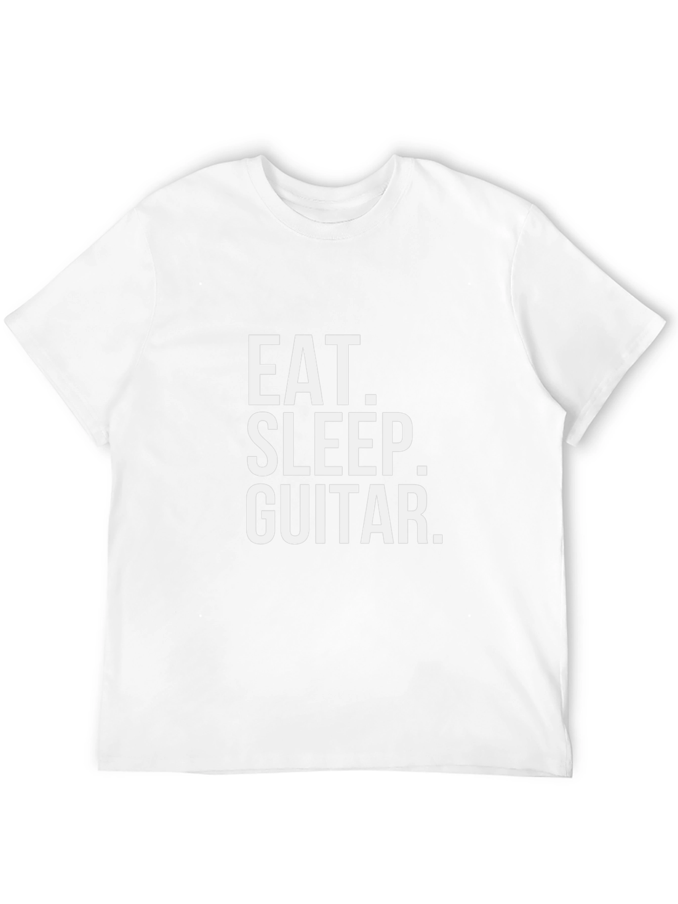 Eat Sleep Guitar Black T-Shirt - Musician Tee