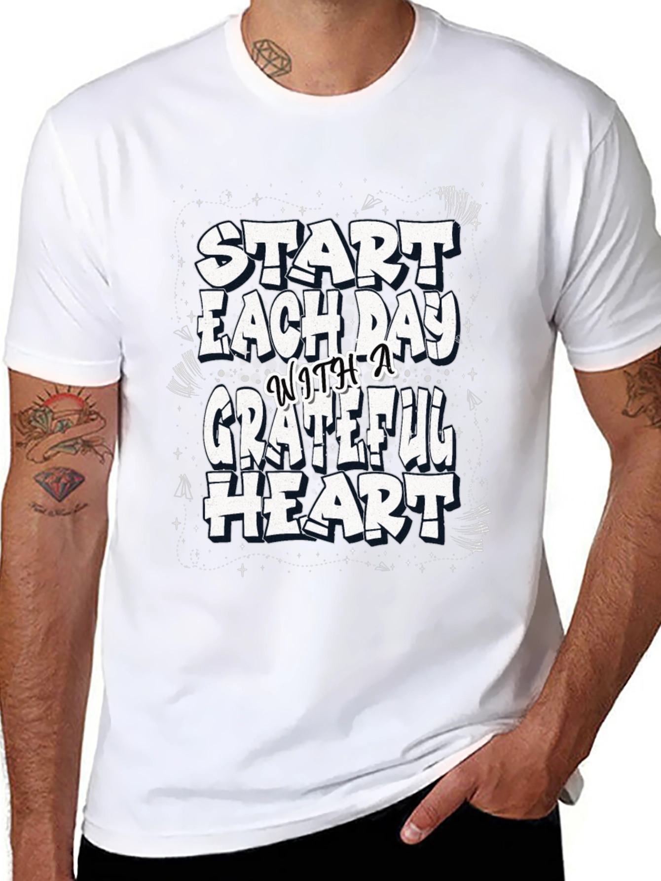 Grateful Heart Graphic Tee - Trendy Casual Comfort