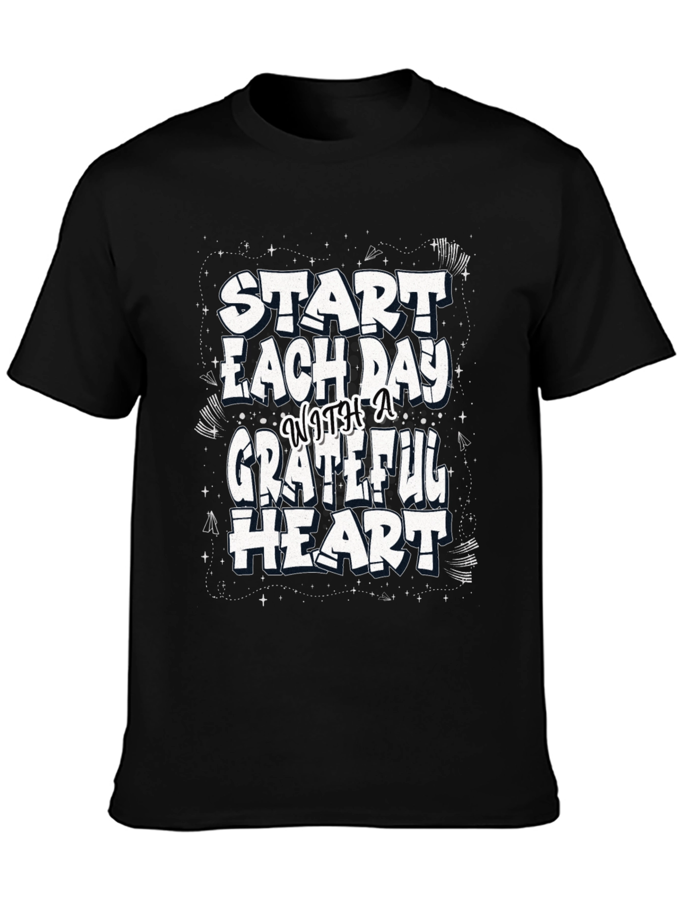Grateful Heart Graphic Tee - Trendy Casual Comfort