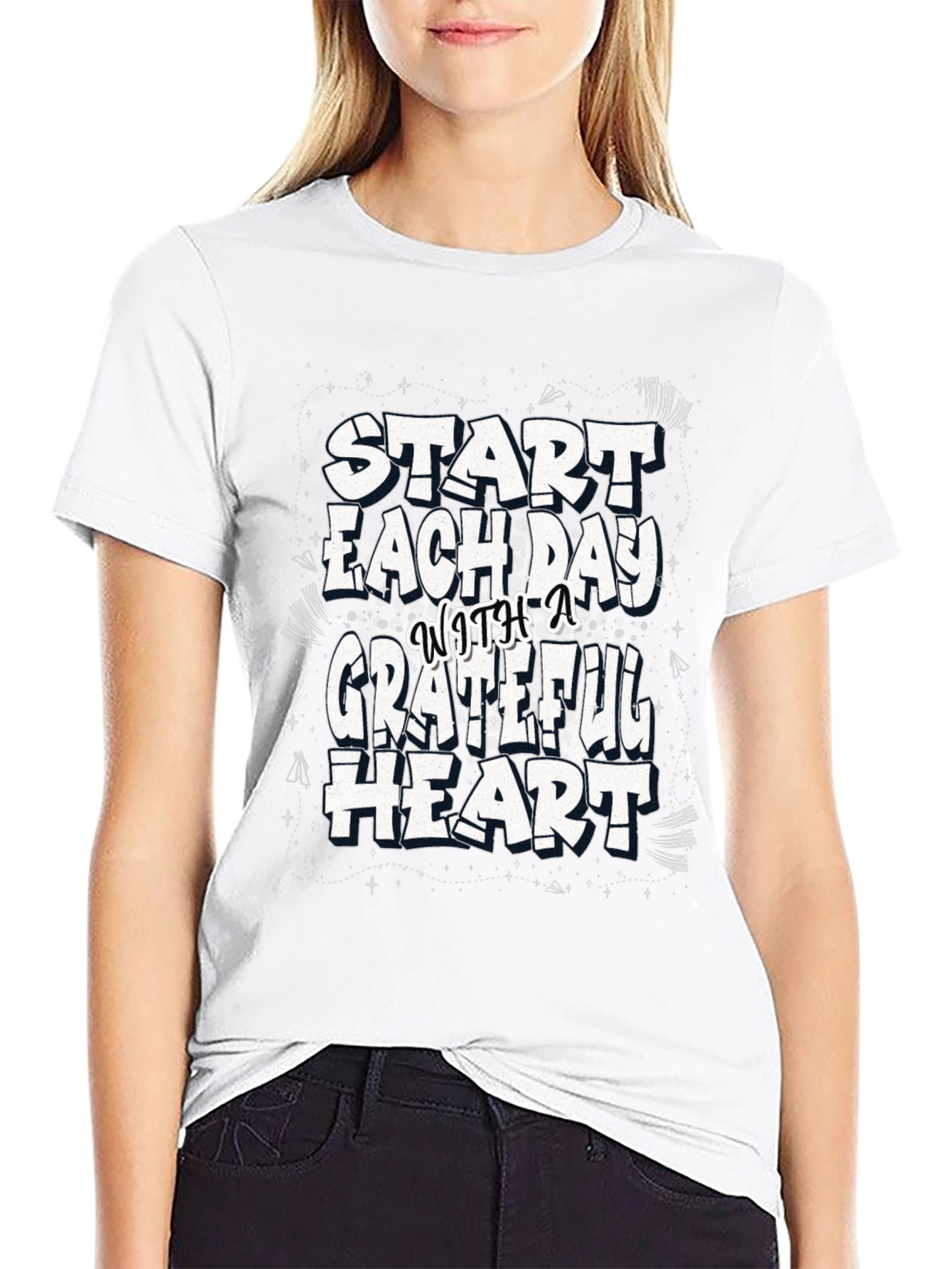 Grateful Heart Graphic Tee - Trendy Casual Comfort