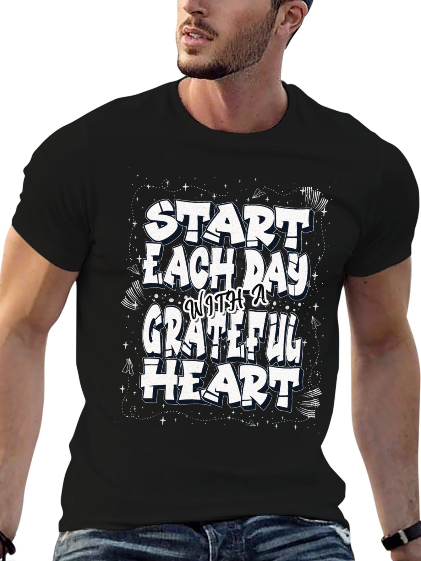 Grateful Heart Graphic Tee - Trendy Casual Comfort