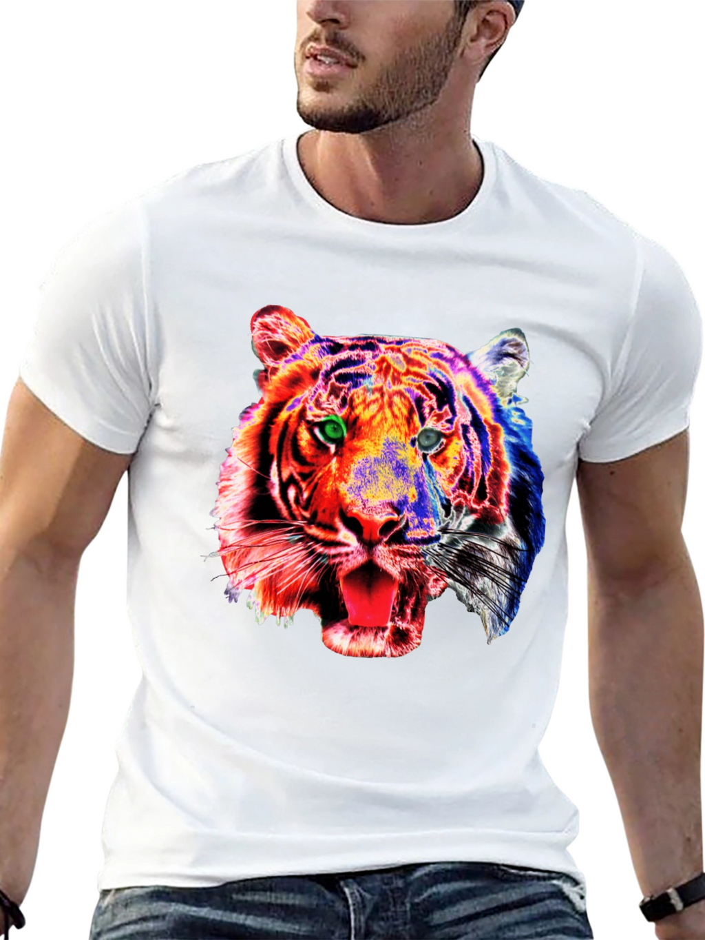 Bold Tiger Graphic Tee - Modern Style