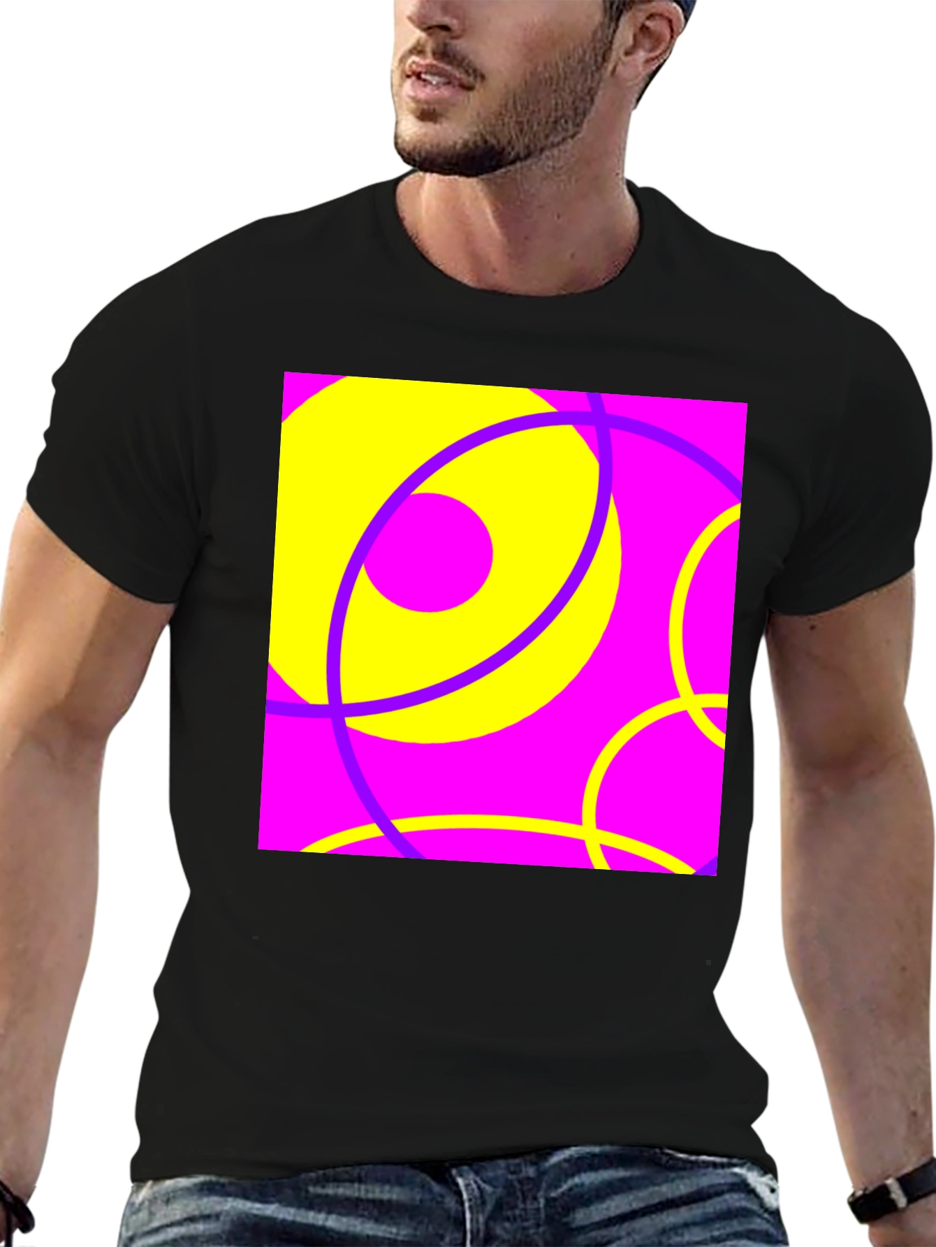 Abstract Circles Graphic Tee - Bold & Funky Design