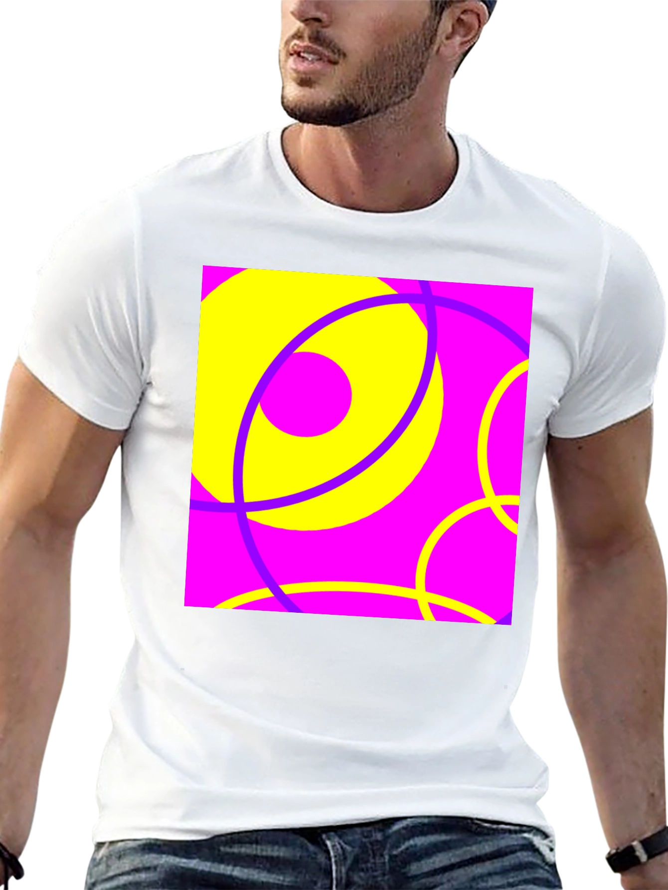Abstract Circles Graphic Tee - Bold & Funky Design