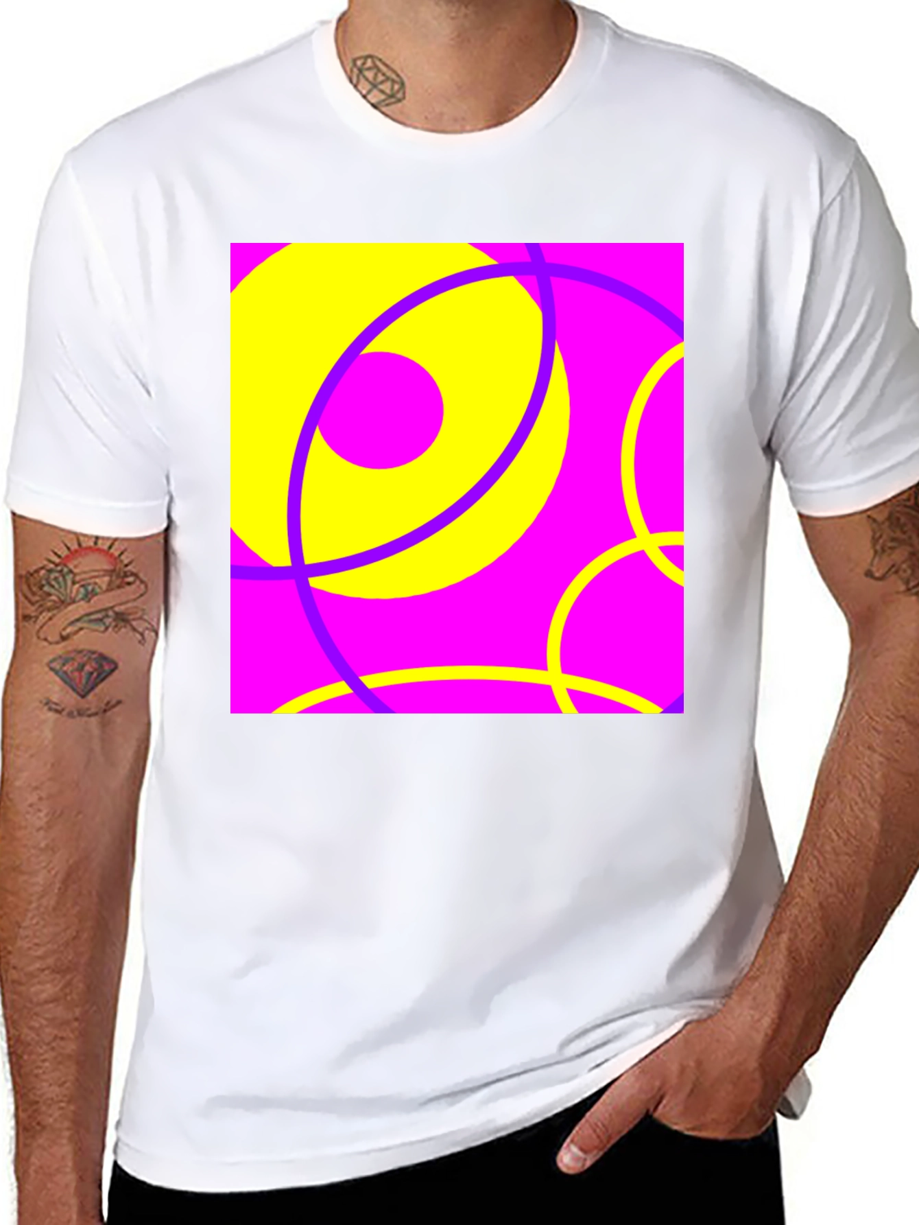 Abstract Circles Graphic Tee - Bold & Funky Design