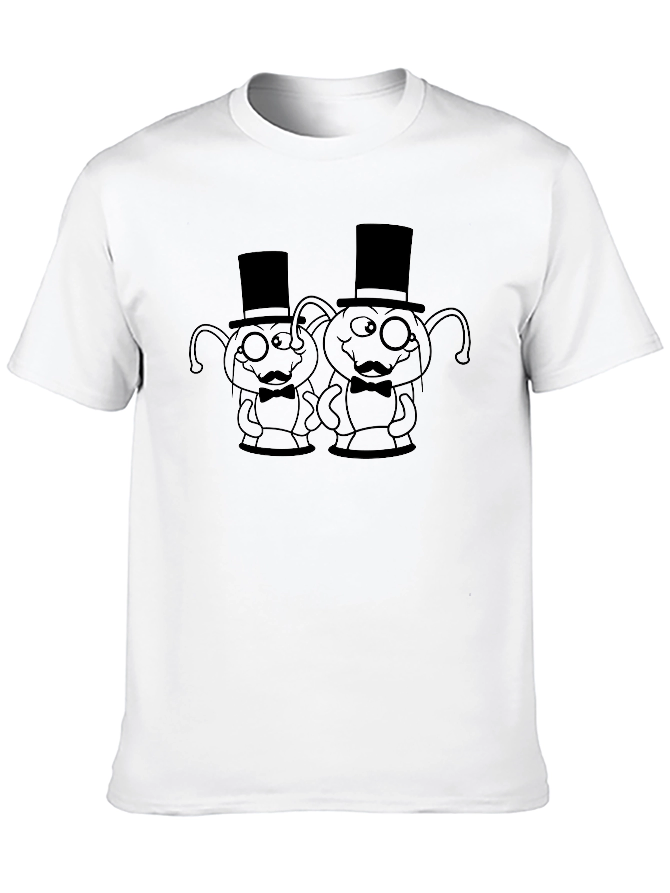 Dapper Alien Duo Graphic Tee - Black Cotton T-Shirt