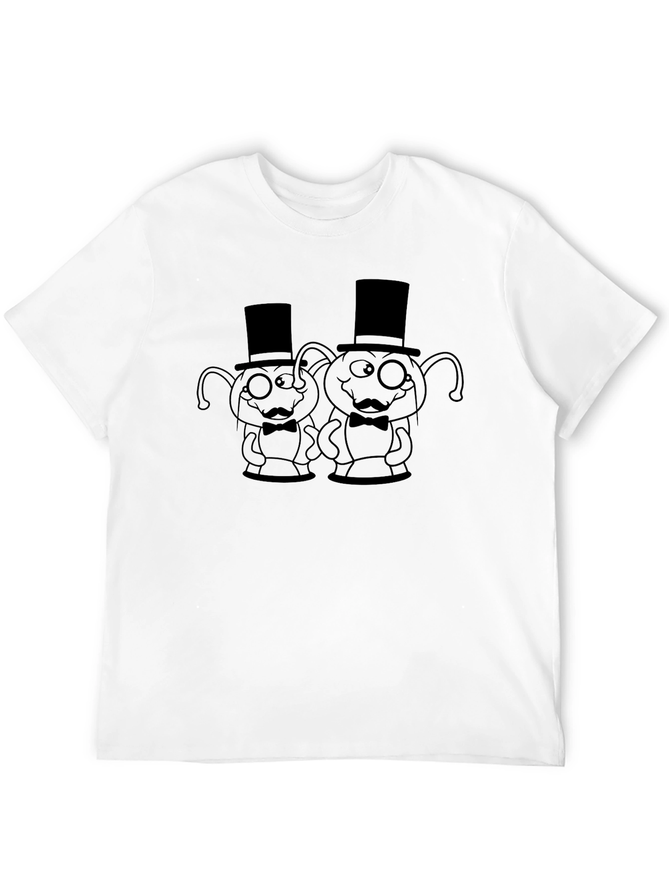 Dapper Alien Duo Graphic Tee - Black Cotton T-Shirt