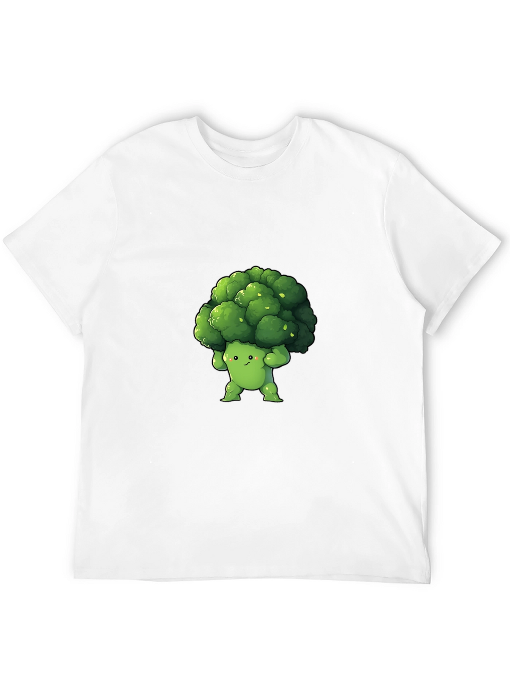Broccoli Cartoon Graphic Tee - Black