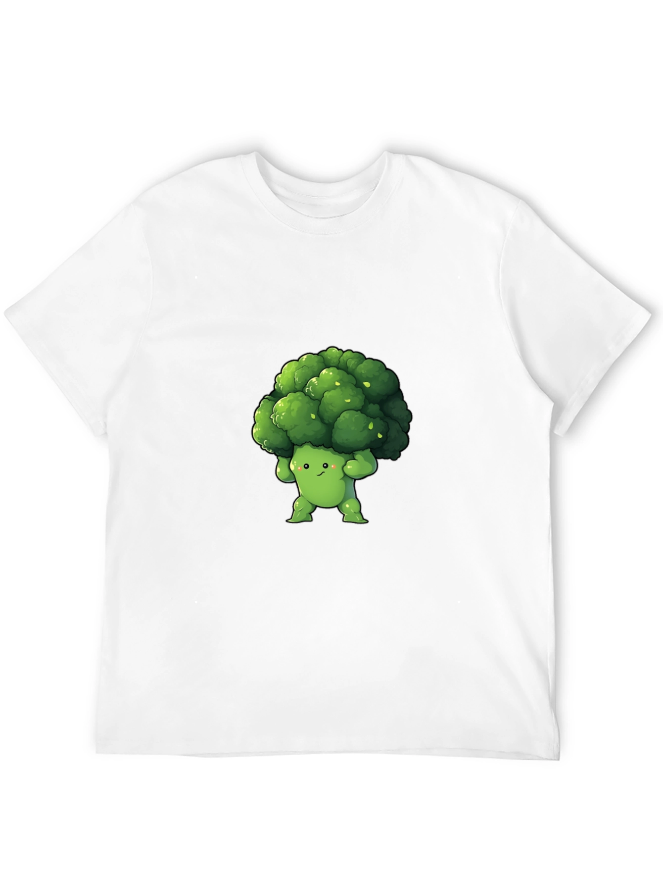 Broccoli Cartoon Graphic Tee - Black