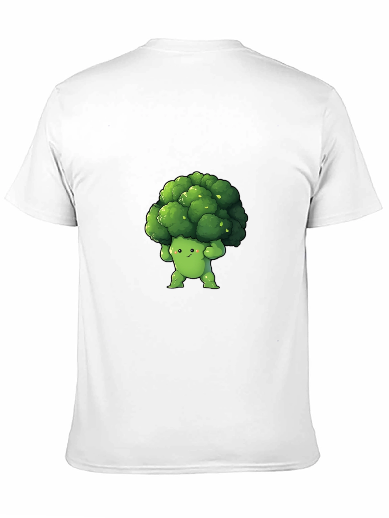 Broccoli Cartoon Graphic Tee - Black