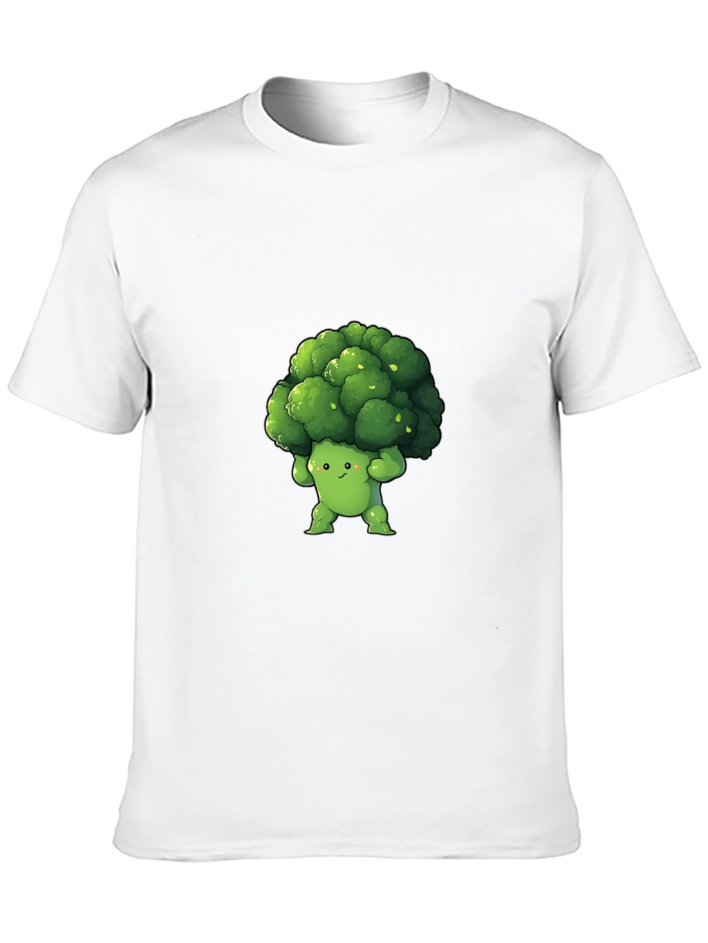 Broccoli Cartoon Graphic Tee - Black