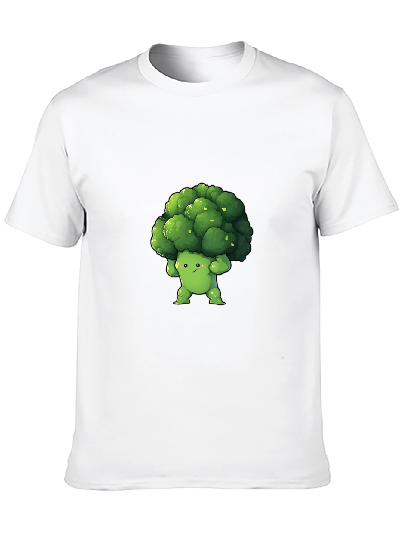 Broccoli Cartoon Graphic Tee - Black