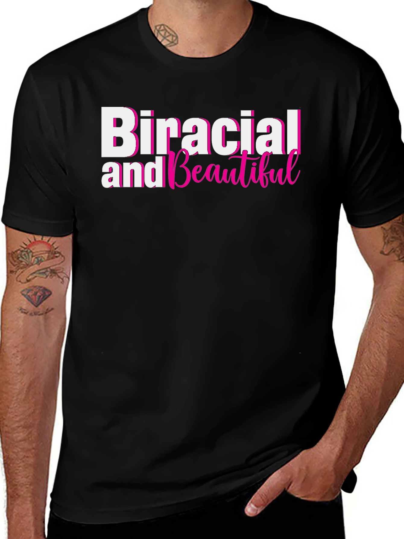 Biracial and Beautiful Black T-Shirt