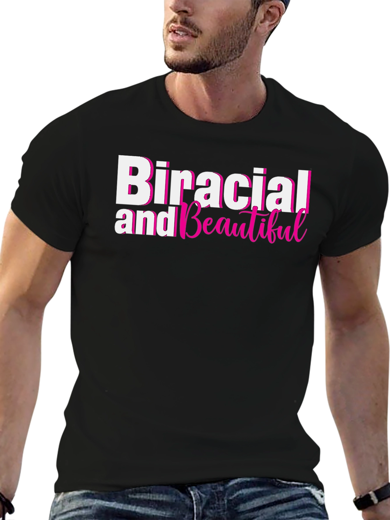 Biracial and Beautiful Black T-Shirt