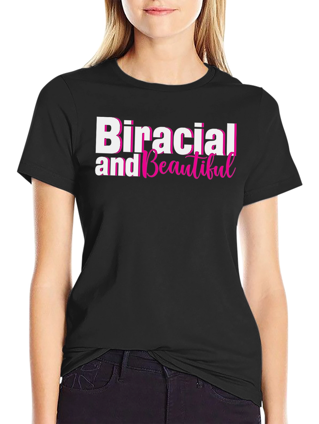 Biracial and Beautiful Black T-Shirt
