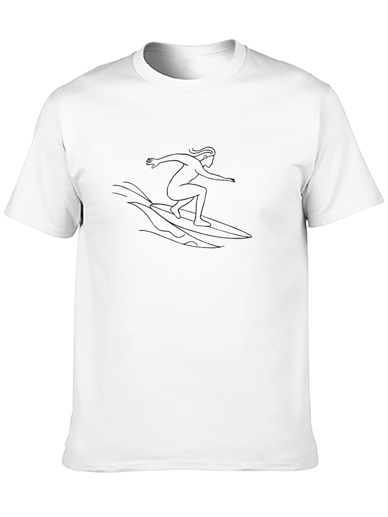Black Surf T-Shirt - Surfer Graphic Tee