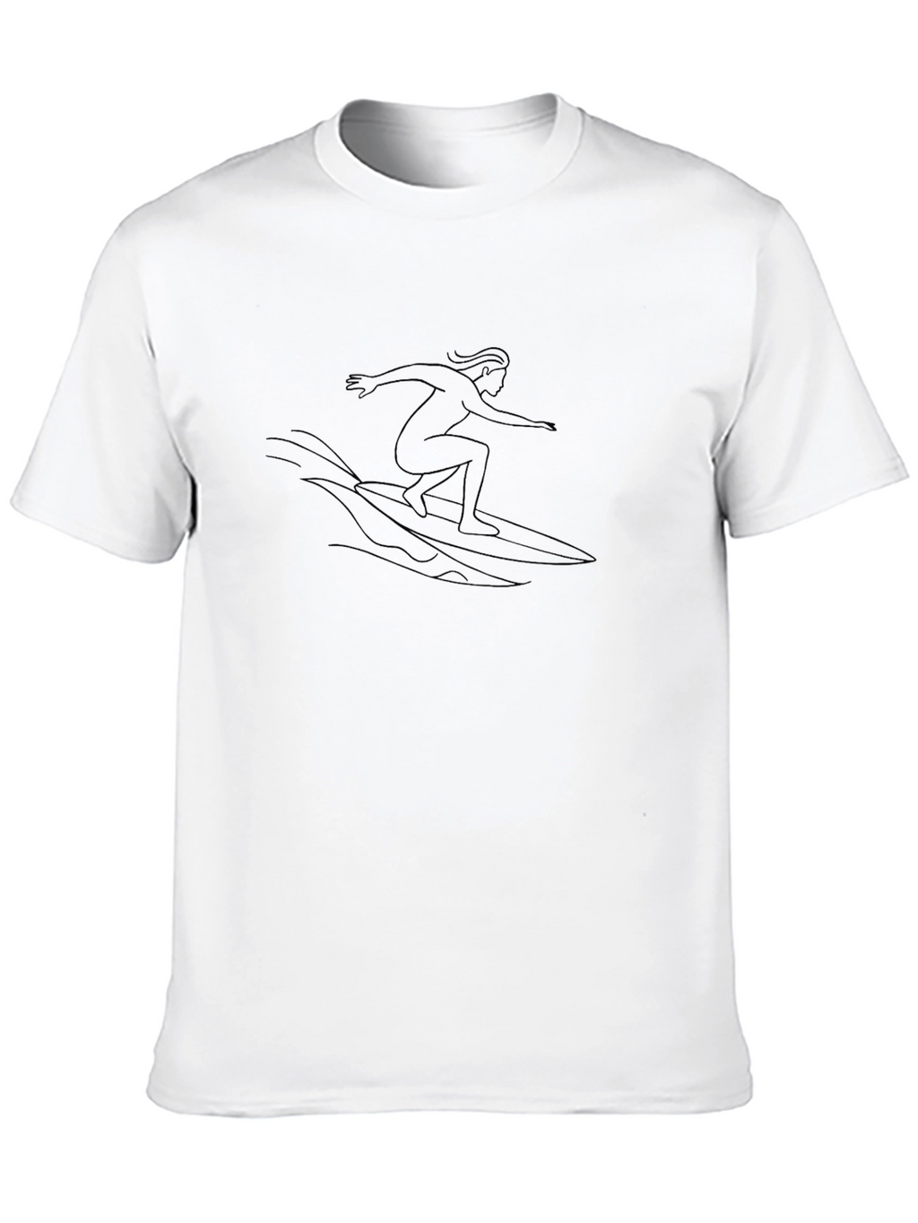Black Surf T-Shirt - Surfer Graphic Tee
