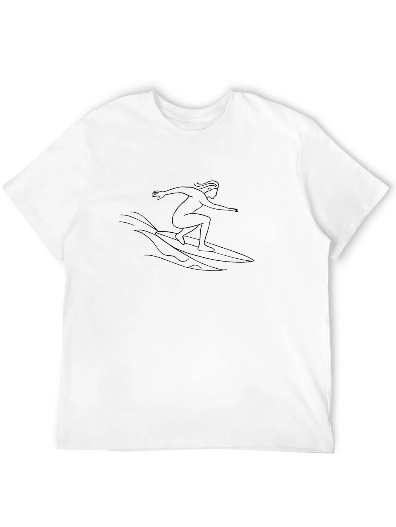 Black Surf T-Shirt - Surfer Graphic Tee