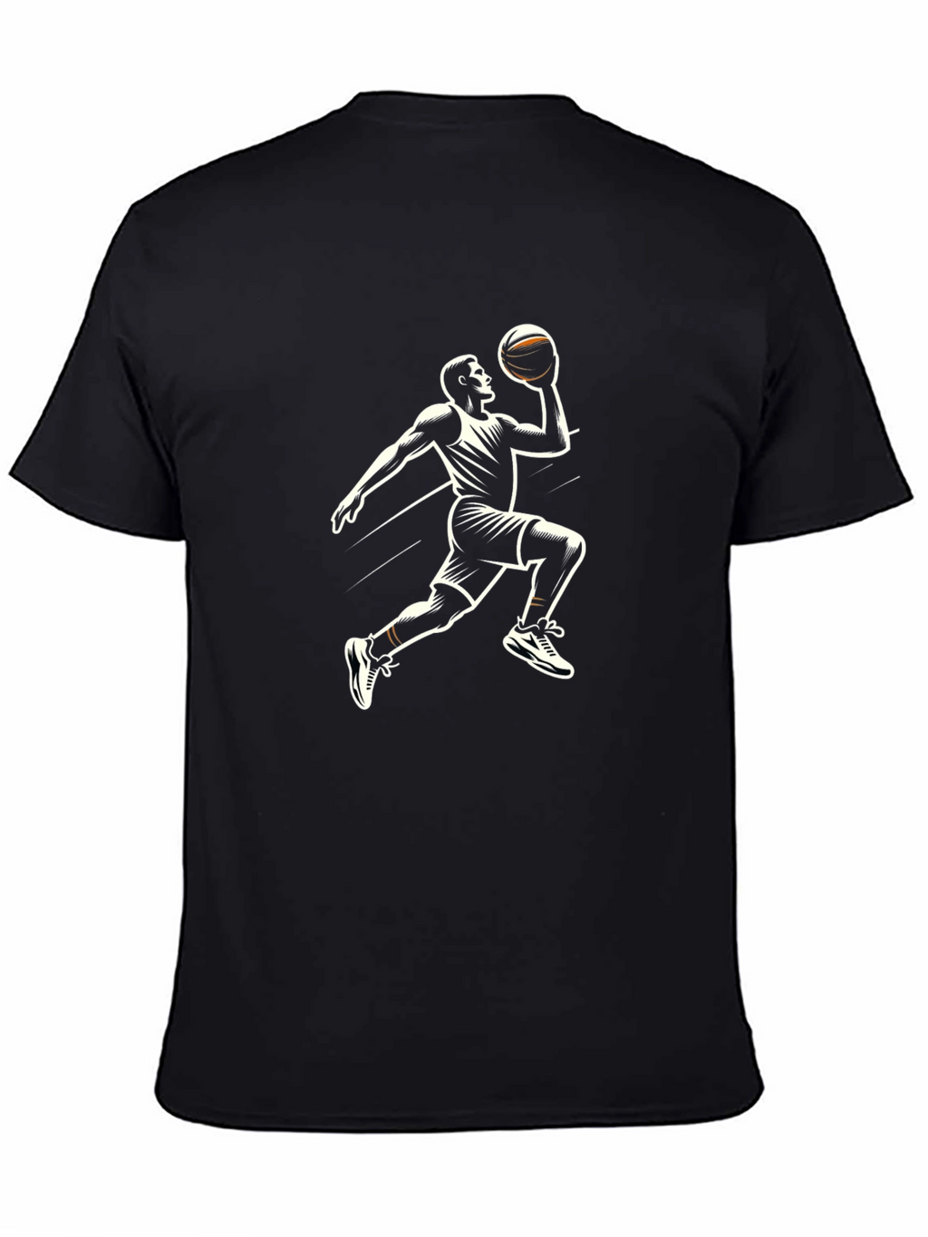 Basketball Player Graphic Tee - Black