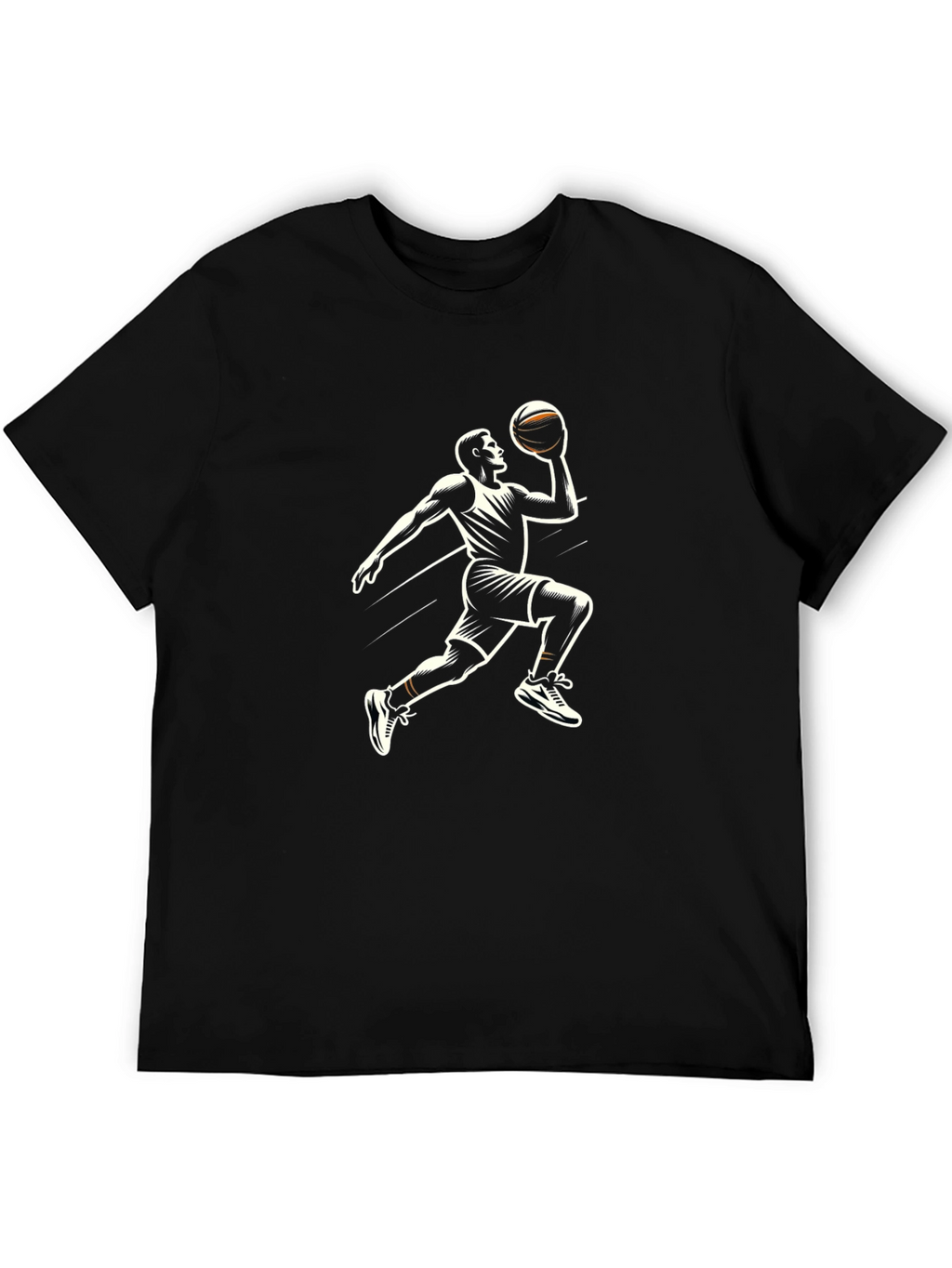 Basketball Player Graphic Tee - Black