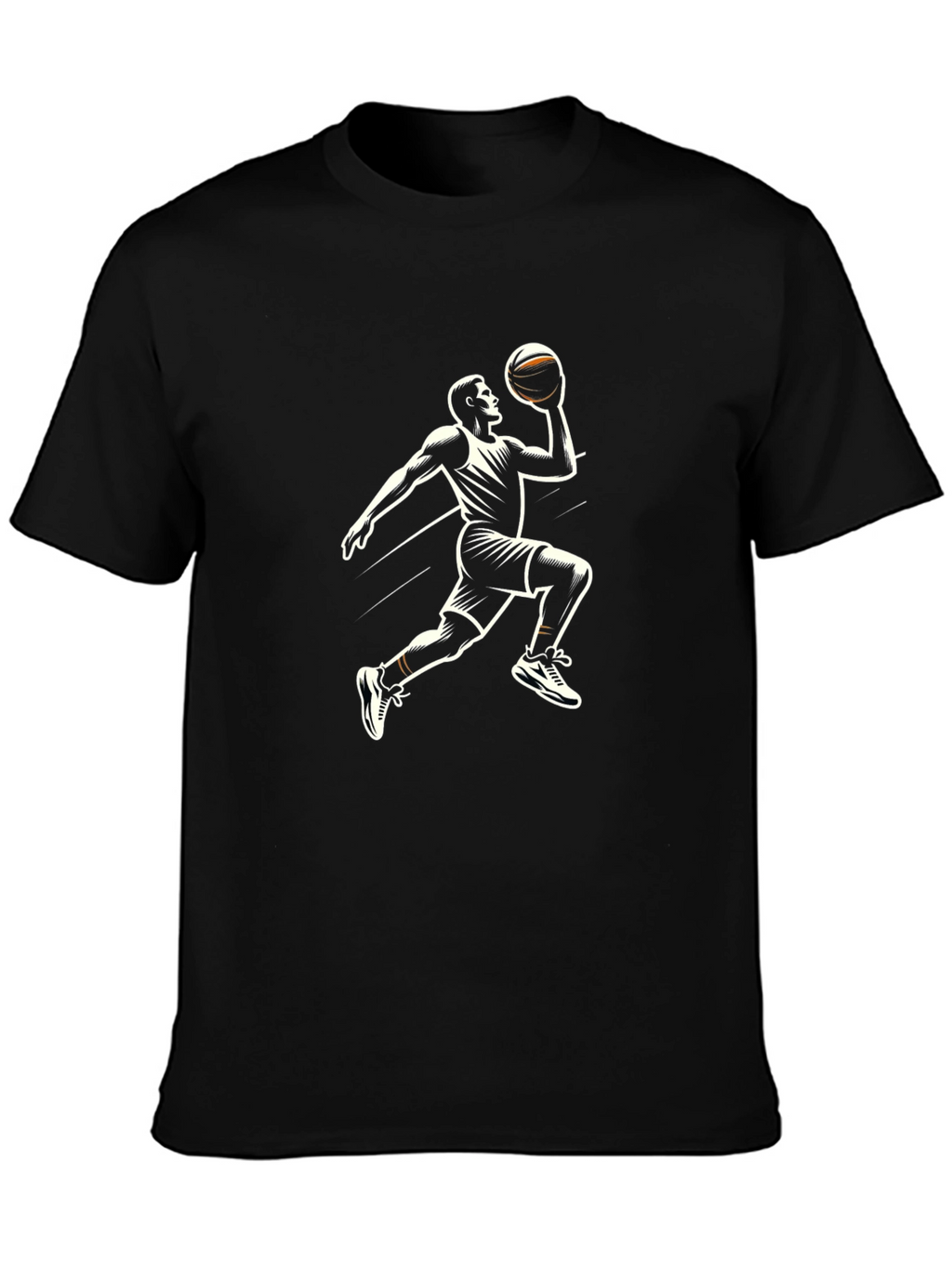 Basketball Player Graphic Tee - Black