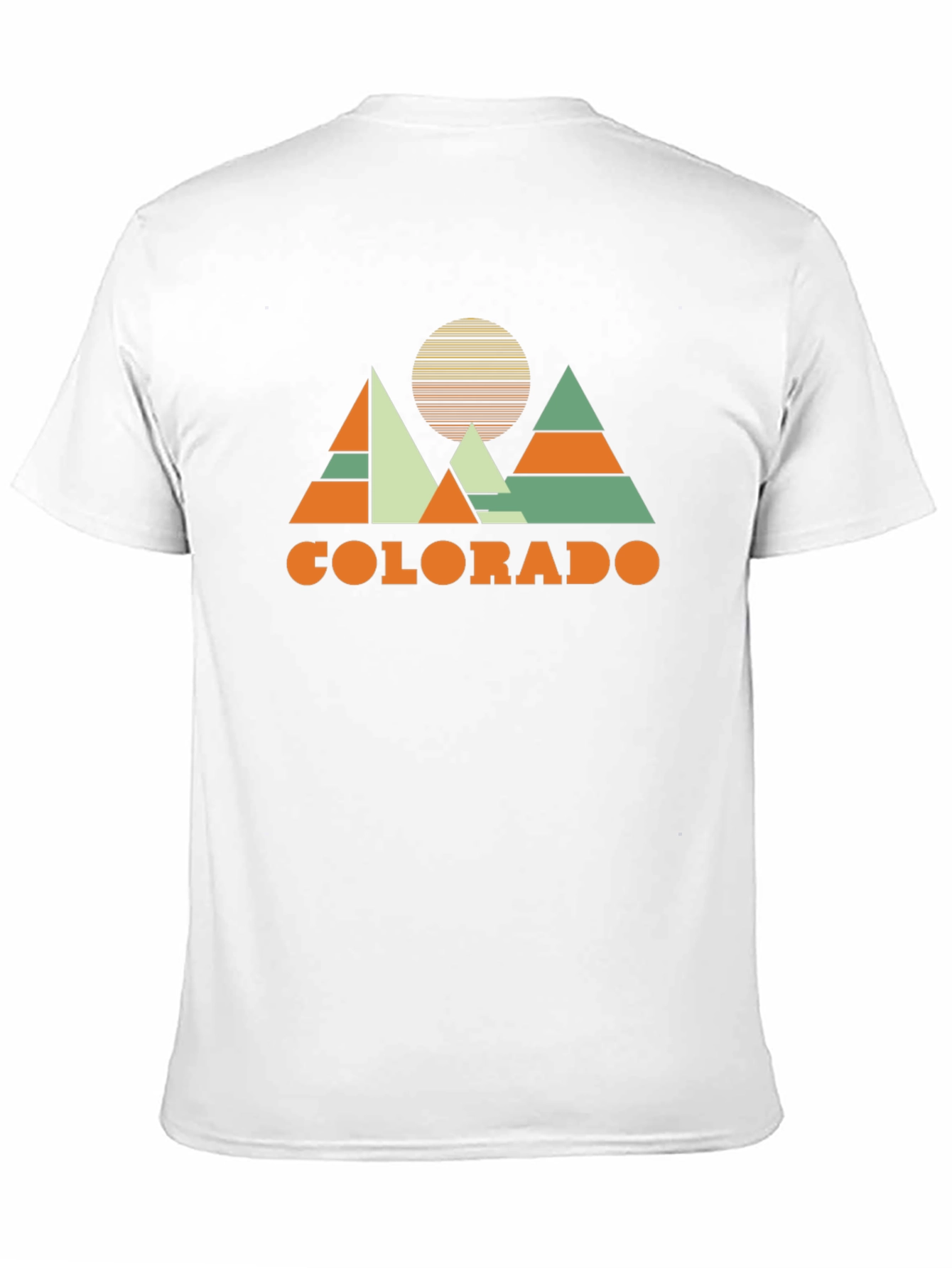 Colorado Mountain Graphic T-Shirt Retro Design Black Cotton Tee
