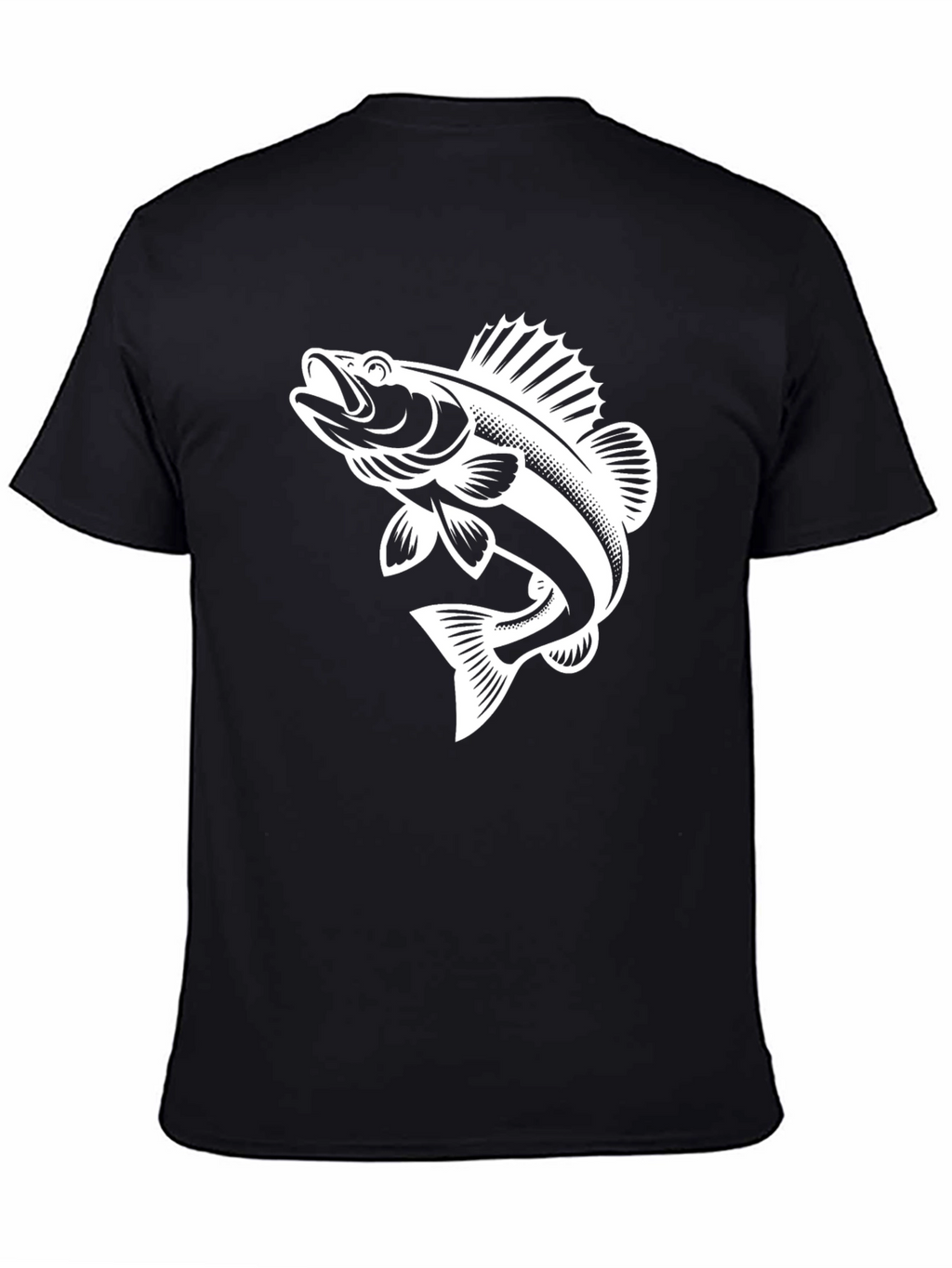Black Fishing T-Shirt - Bass Graphic Tee