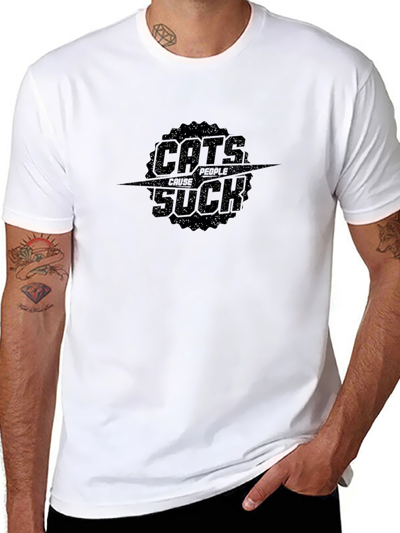 Cats Cause People Suck Graphic T-Shirt