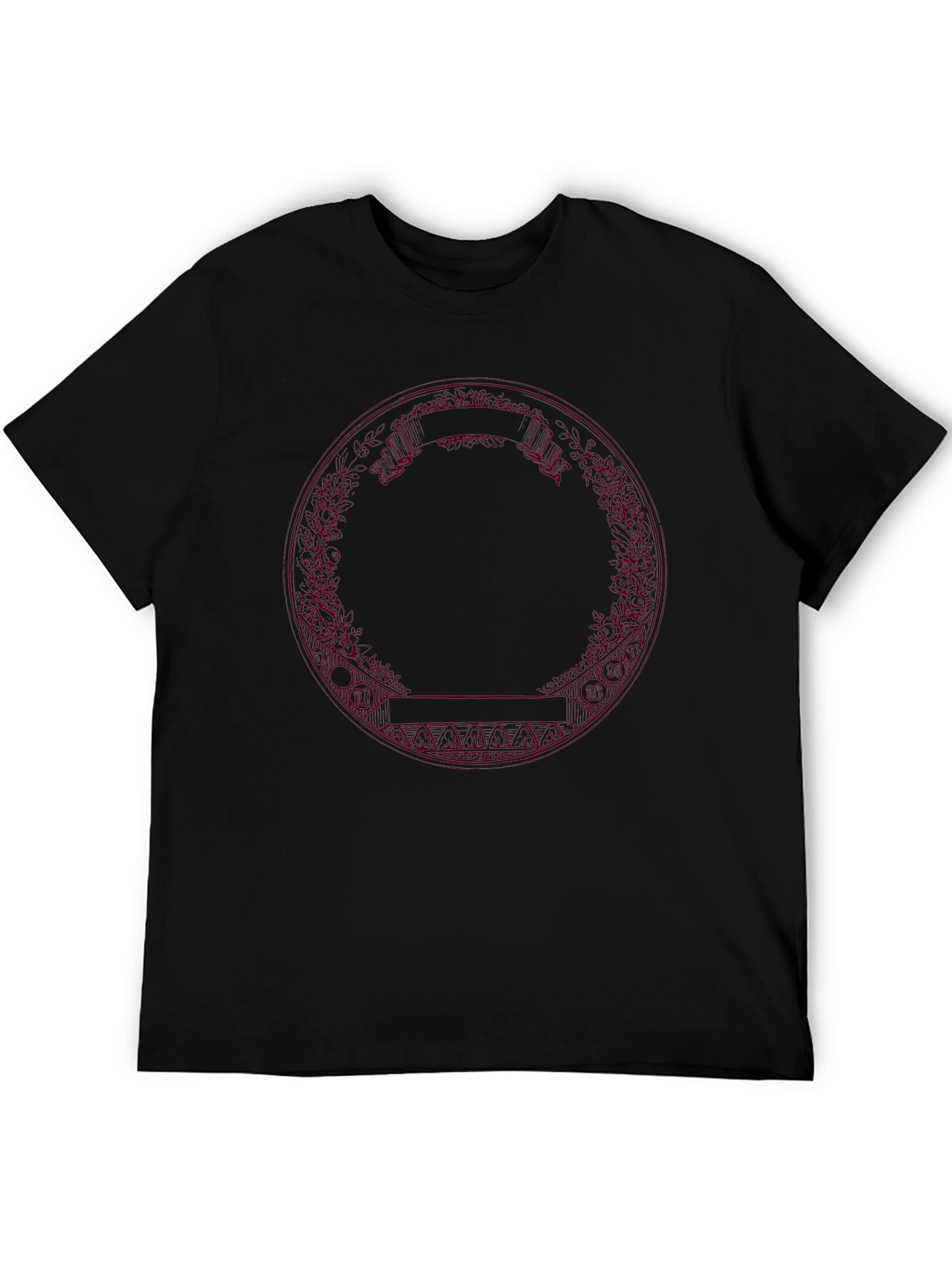 Abstract Circle Graphic Black Tee