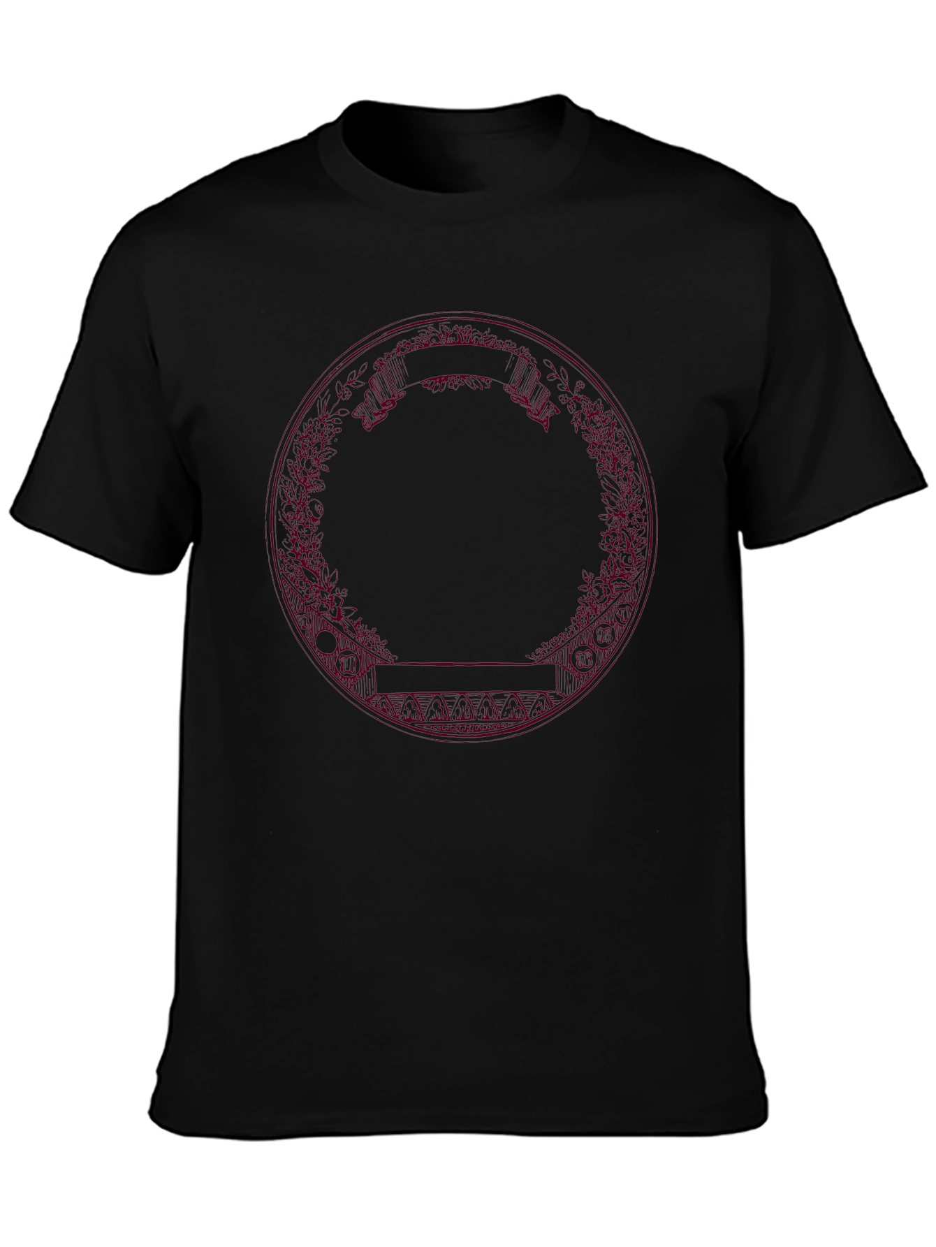 Abstract Circle Graphic Black Tee