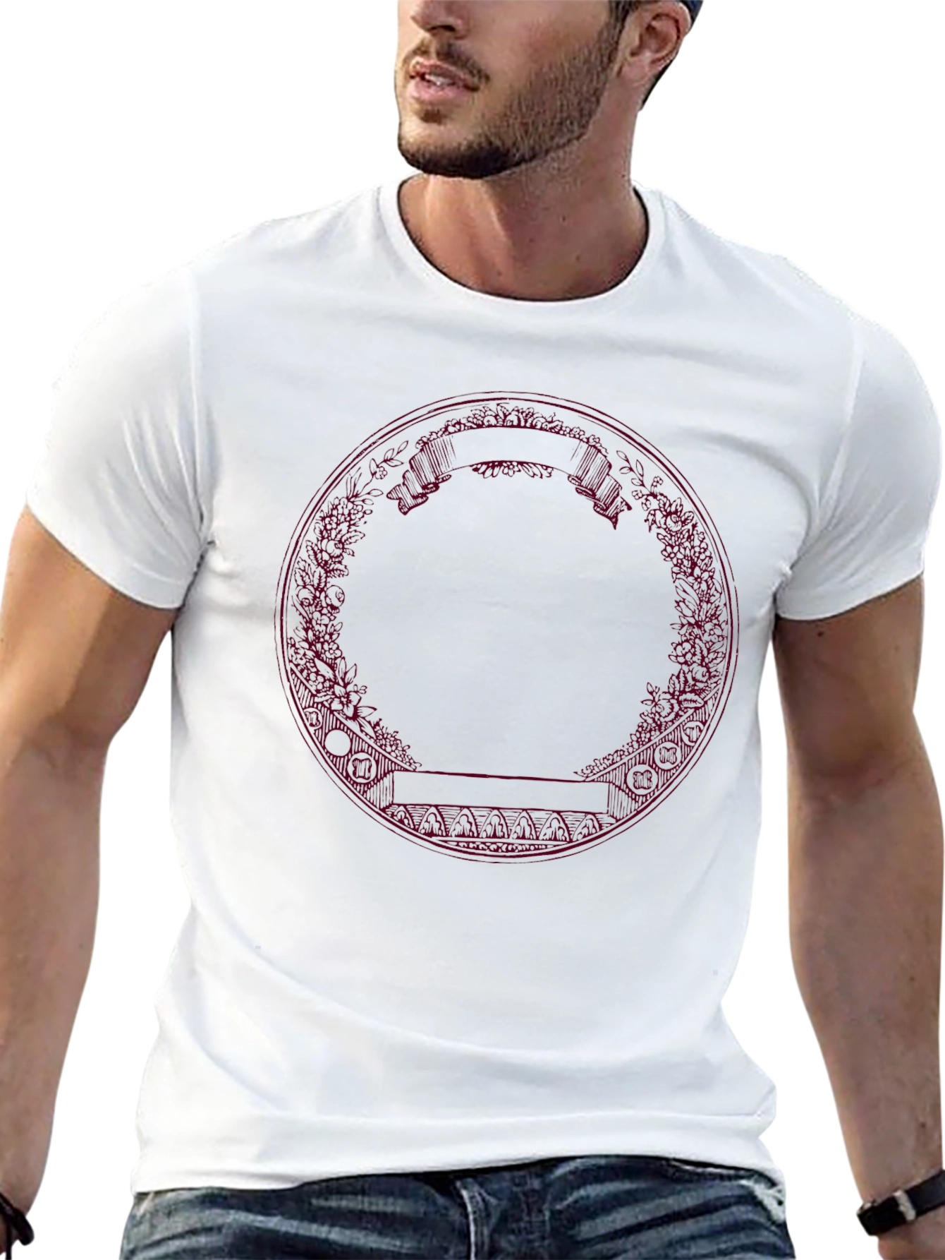 Abstract Circle Graphic Black Tee