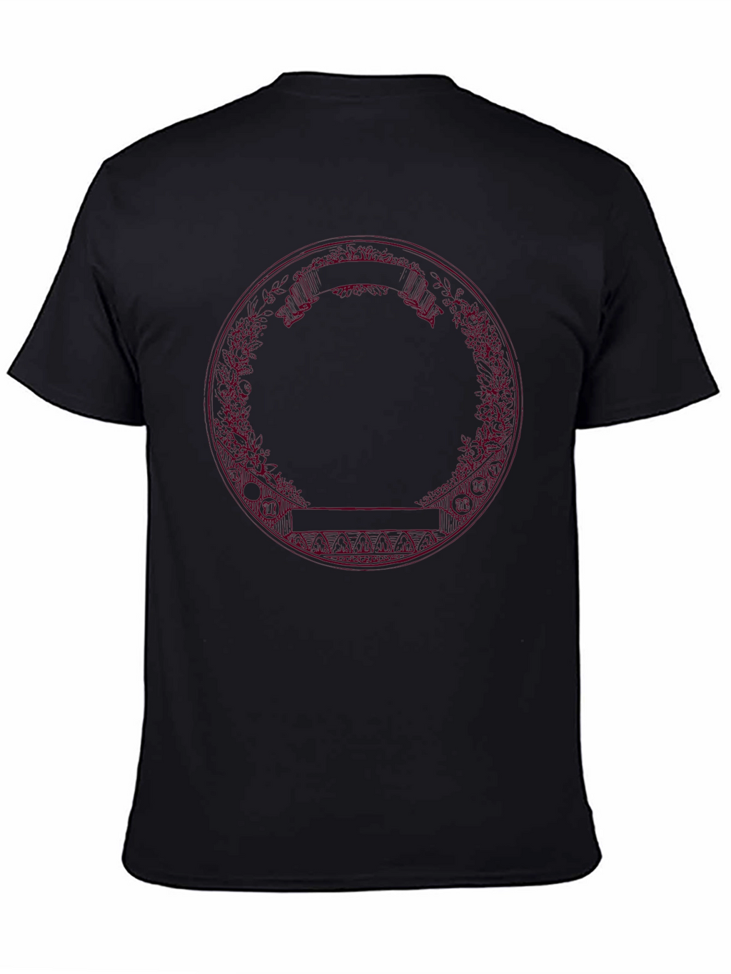 Abstract Circle Graphic Black Tee