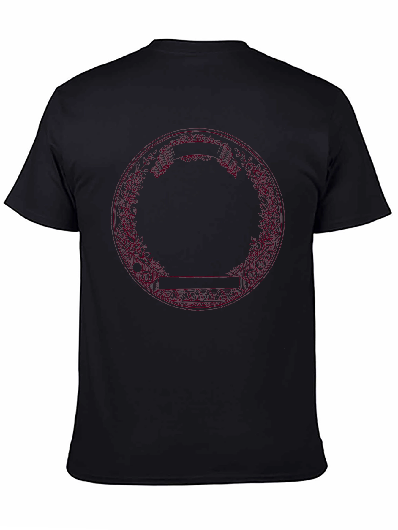 Abstract Circle Graphic Black Tee