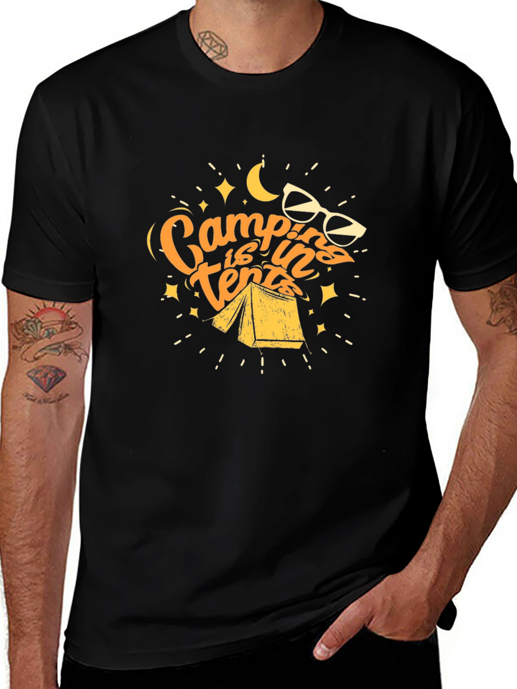 Camping is in Tents Graphic Tee