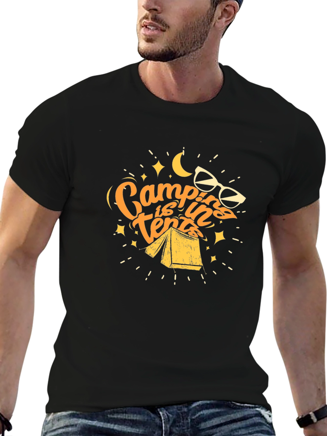 Camping is in Tents Graphic Tee