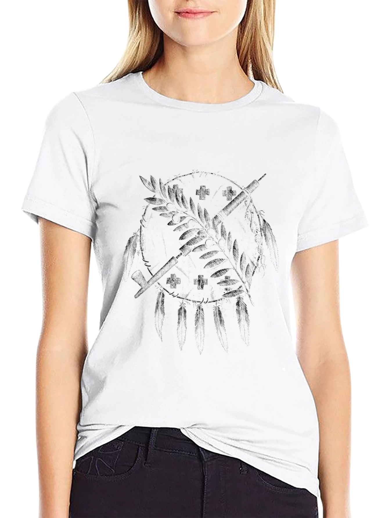 Black Dreamcatcher Graphic T-Shirt