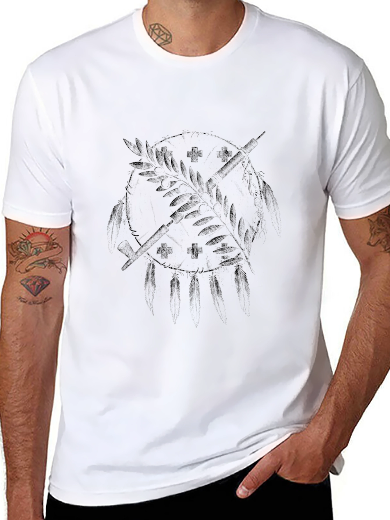 Black Dreamcatcher Graphic T-Shirt
