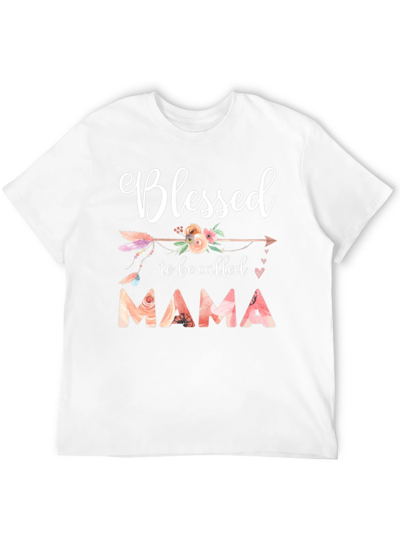 Blessed Mama T-Shirt - Floral Design