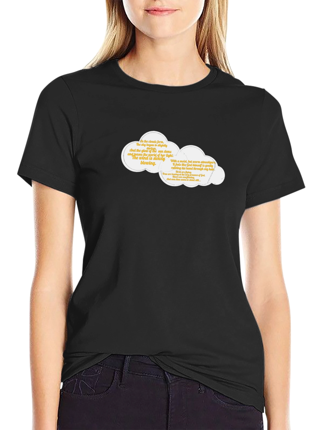 Cloud Quote Graphic Tee - Classic Black T-Shirt