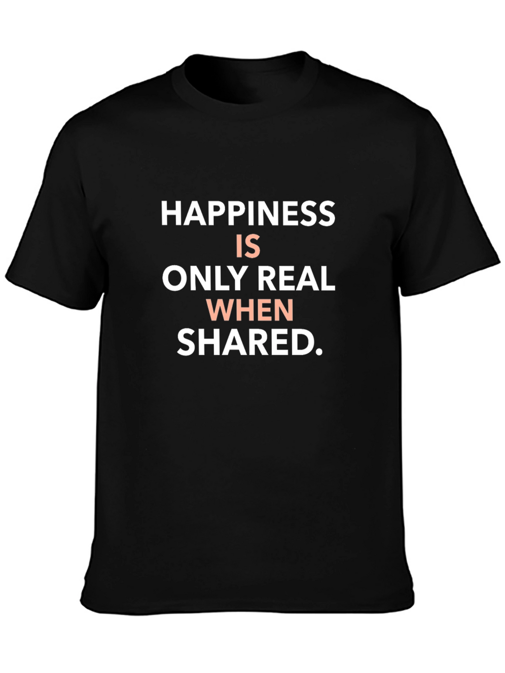 Happiness Shared Black Graphic Tee