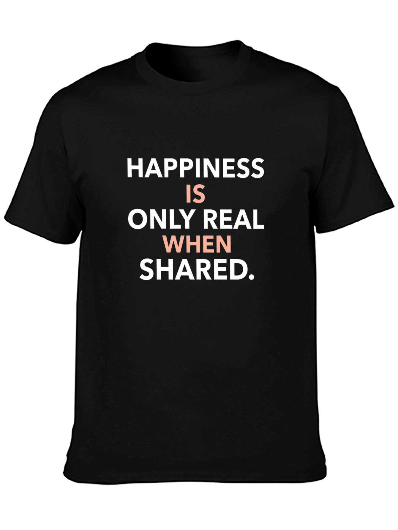 Happiness Shared Black Graphic Tee