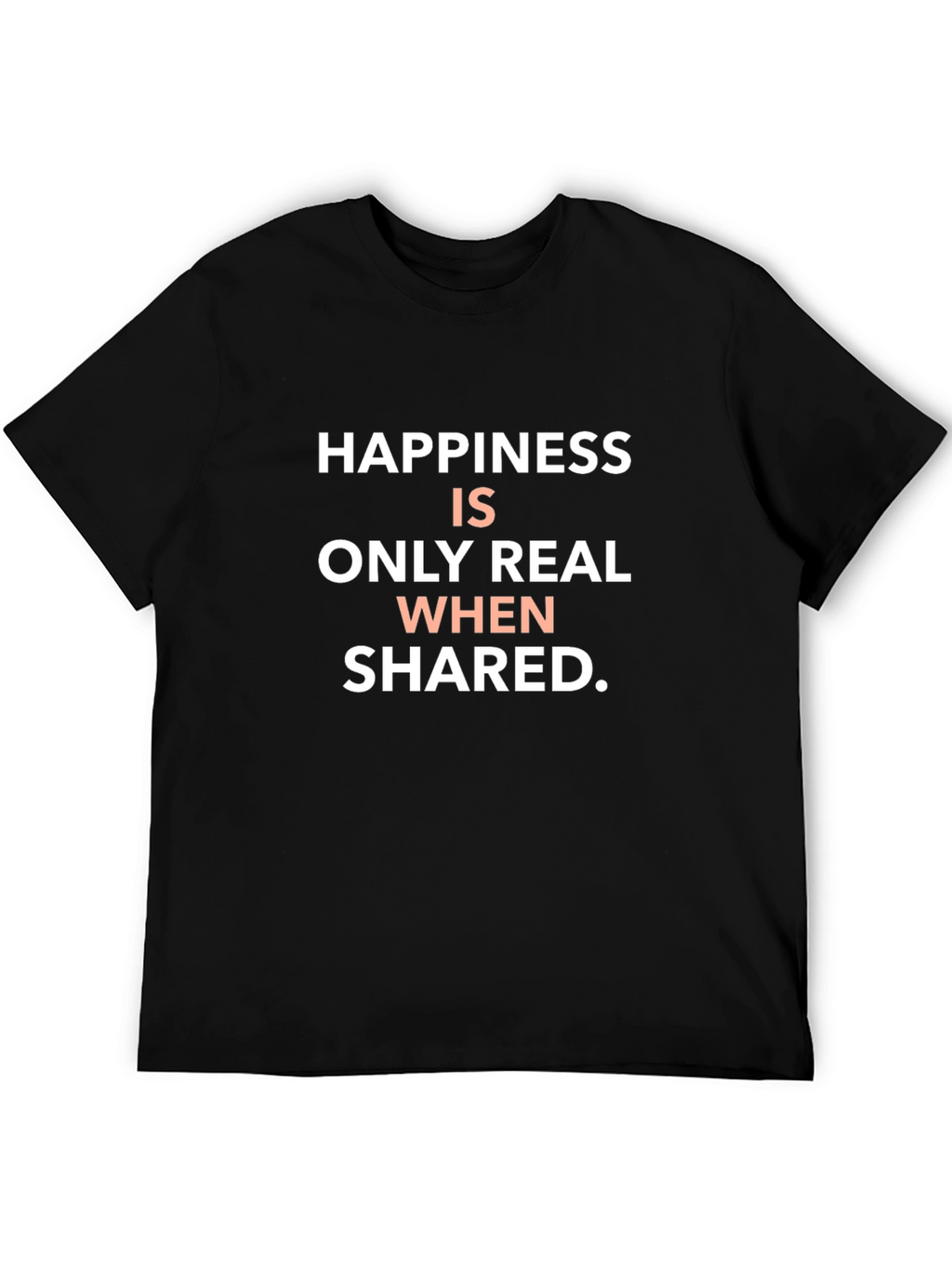 Happiness Shared Black Graphic Tee