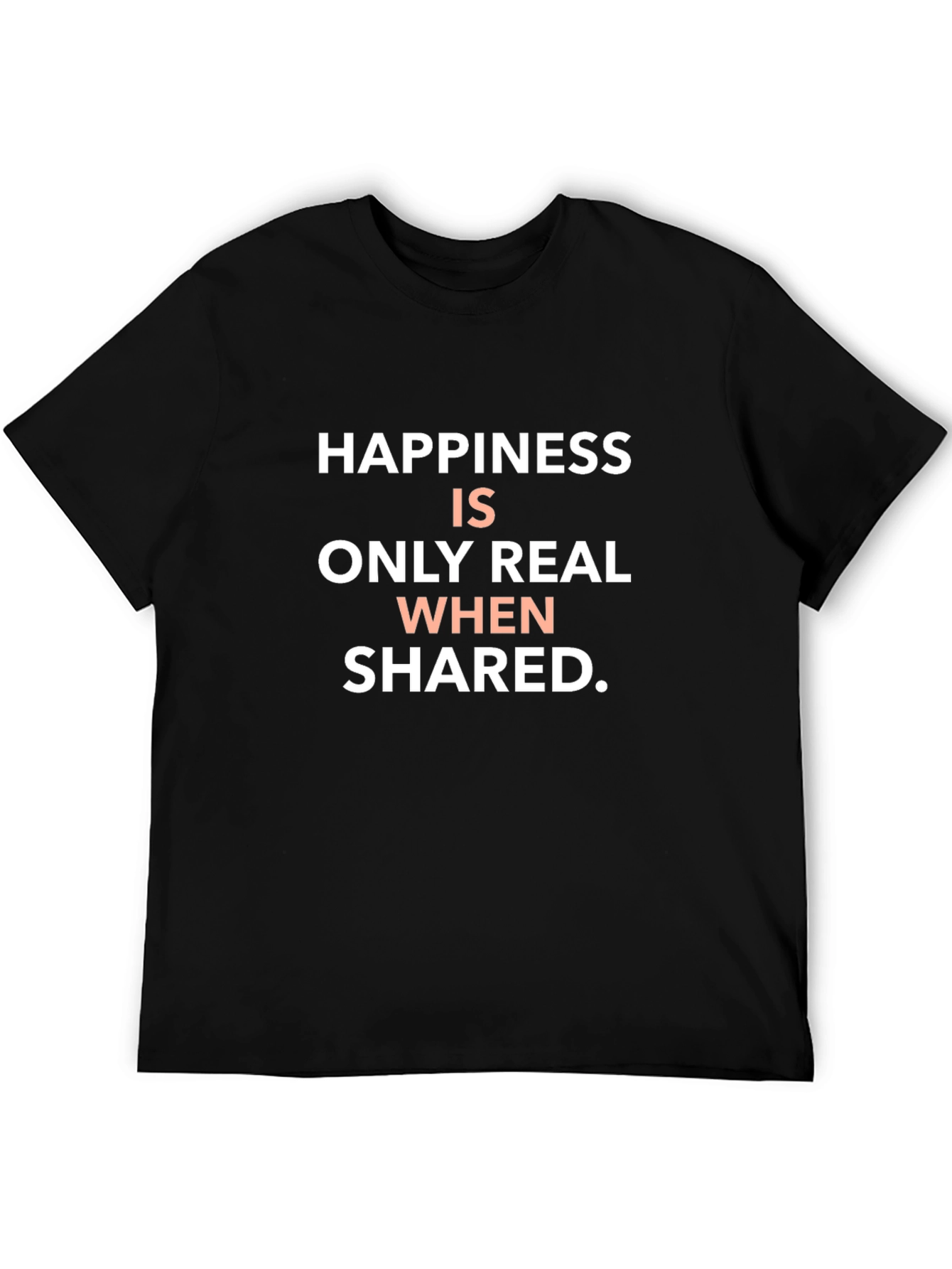 Happiness Shared Black Graphic Tee
