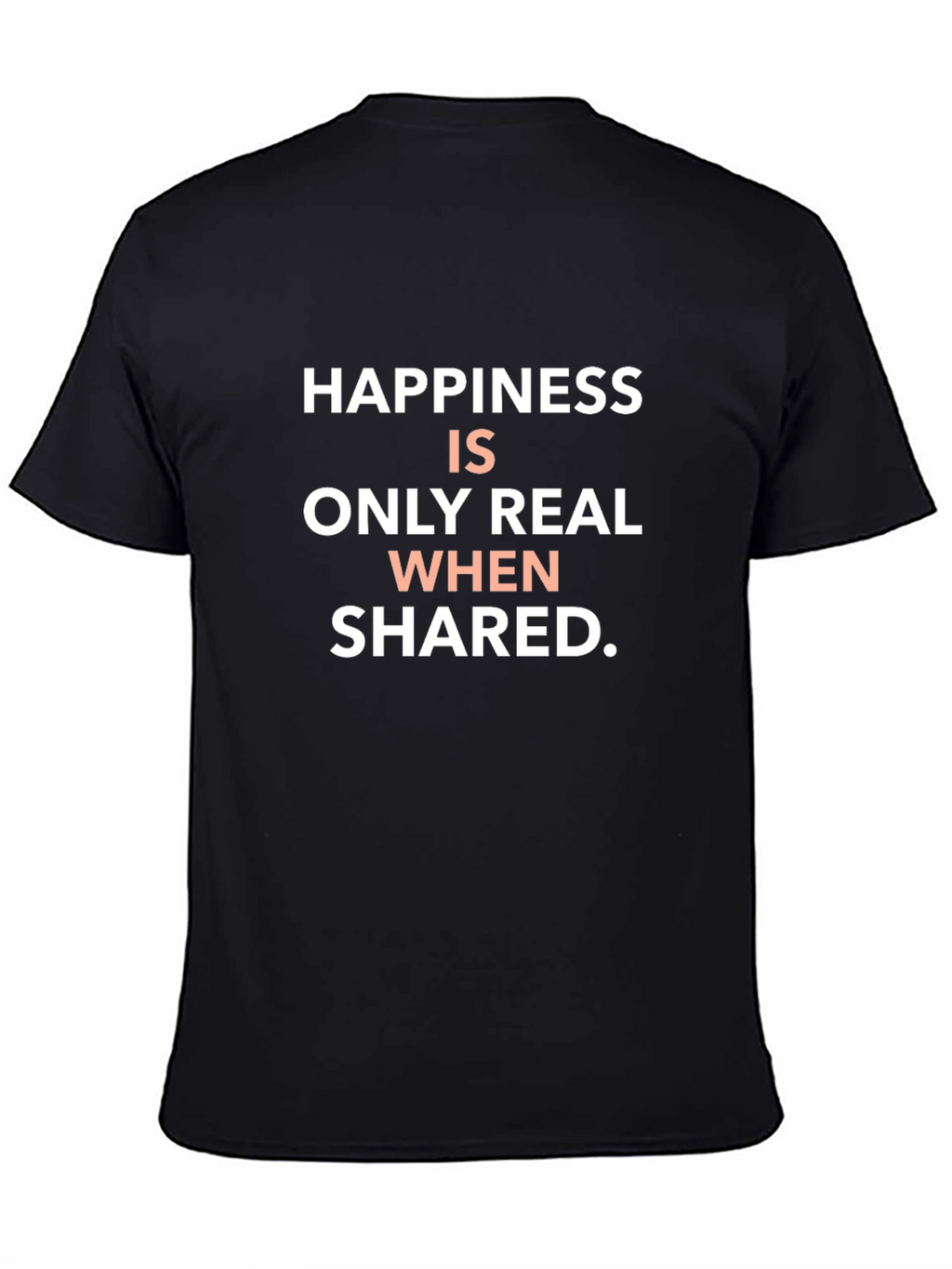 Happiness Shared Black Graphic Tee