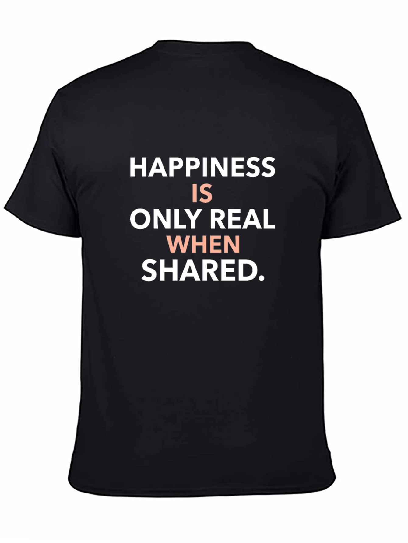 Happiness Shared Black Graphic Tee